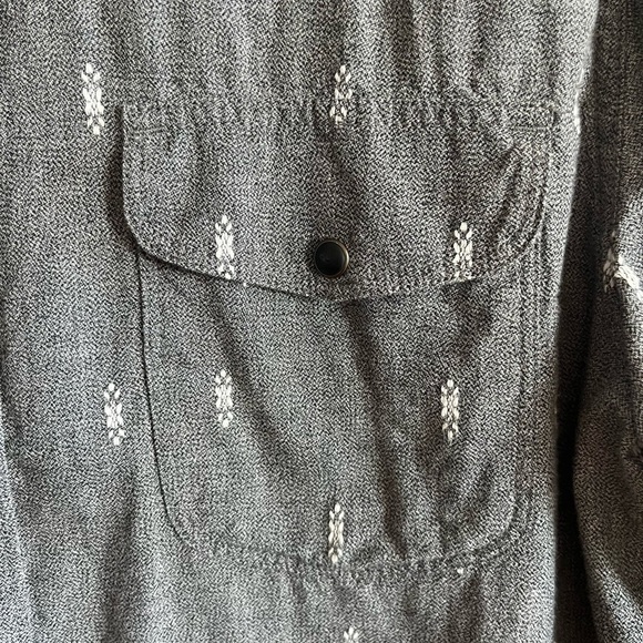 Lucky Brand Pearl Snap Shirt Men's Large Gray Western Style Classic Fit - Picture 13 of 16